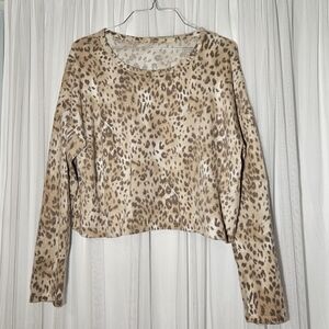 Cheetah print soft sweater